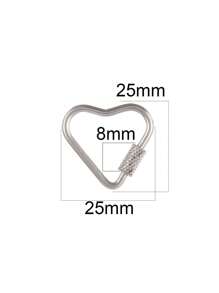 2 piezas Cierre de gancho en forma de corazón con cerradura de tornillo de acero inoxidable, color dorado, ganchos en espiral para hacer accesorios de joyería, collares y pulseras DIY