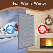 保暖窗帘隔冷隔热窗纱遮阳隔音双层加厚保暖窗帘布 - 銀色 - 查看 5