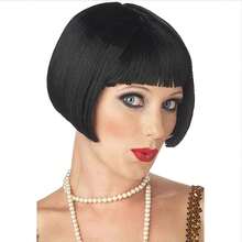 HAIRJOY pelo sintético corto recto Flapper Cosplay pelucas para mujeres disfraces peluca HVGV - A1 - Ver 2