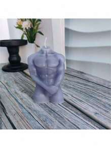 1pc, Handmade Human Body Shaped Scented Candle Decor With Slight Color Variance