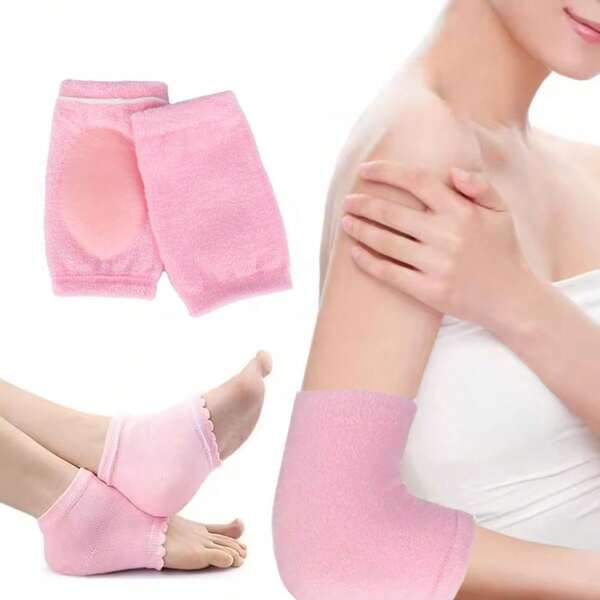 Gel Elbow Moisturizing Sleeves For Women Soft Elbow Cover Pads For Dry Cracked Softening Skin Care SPA Heel Socks Breathable Brace Protection For Calloused Reduce Wear