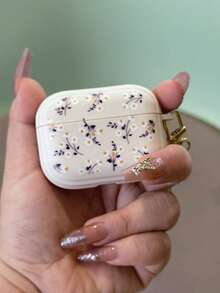 亮白色花朵保护套，兼容 Pro 3；粉色 3 耳机保护套；柔软简约黑色花朵蓝牙耳机套，兼容 Pro