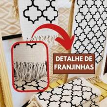 Large Kitchen Rug 3 Pieces Geometric Fringe Runner Kit 100% Raw Cotton Printed Thick Plush Kitchen Set Love Family Faith - Raw Checkered - View 3