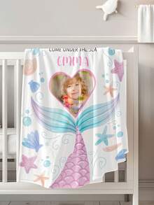 1pc Customizable Photo Blanket, Family Blanket, Photo Blanket, 9-Grid Pattern, Memorial Blanket, Suitable As A Gift For Girls, Boys, Adults, Valentine's Day, Lightweight, Baby Blanket, Personalized Blanket, Personalized Photo Blanket, Personalized Throw Blanket, Personalized Baby Blanket, Newborn Blanket, Suitable For Mother's Day, Birthday, Children's Day, Father's Day, Graduation Ceremony - Multicolor - View 3