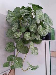 40/70cm Artificial Hanging Vines Fake Begonia Plants Silk Grape Rattan Real Touch Vivid Vine Leaves Hanging Scindapsus Garland For Home Garden Indoor Balcony Decor Without Pot 1pc