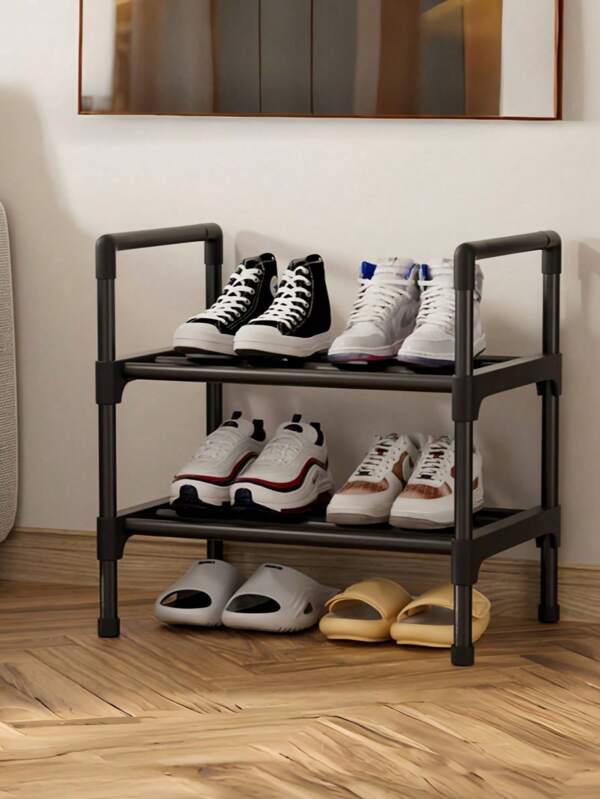 1pc Small Shoe Rack, 45cm Wide, Improves Space, Simple And Dustproof, Stable, Stylish, Easy To Disassemble And Install, Portable, Suitable For Living Room, Bedroom, Home, Office, Home, Multi-Layer Storage, Holiday Gifts, Christmas Gifts, Children's Gifts,Accessories And Styles Are Shipped Randomly,Styles Shipped Randomly