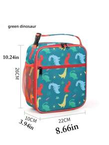 1pc Cartoon Lunch Bag | Large Capacity Bento Box Lunch Bag | Thick Aluminum Foil Insulated Portable Lunch Tote | Lunch Bag, Lunch Box, Floral Pattern, Insulated, Large Capacity, Carry Meals, Bring Lunch To School/Work, Aluminum Foil Thick, Lunch Bag For Office, Kitchen, Kitchen Accessories