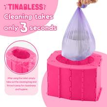 Tinabless 1 pieza Asiento de inodoro portátil plegable para entrenamiento de ir al baño para niños pequeños, para uso en exteriores, campamentos, viajes, asiento de inodoro de viaje para niños y niños pequeños