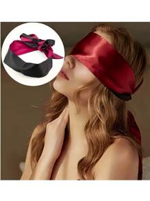 1 pièce Ruban de sommeil interactif pour couple - Masque pour les yeux à ruban pour le masque (bordeaux/violet/noir) Essentiel pour bloquer la lumière pour un sommeil profond pendant les voyages, fournitures pour femmes pour les fêtes, les soirées entre célibataires