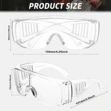 Safety Glasses Over Eyeglasses With Anti-Fog And Scratch Resistant ANSI Z87 Safety Goggles Over Glasses - 1 - View 8