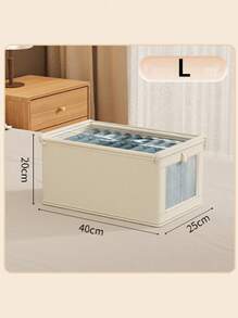 1pc Oxford Cloth Miscellaneous Clothing Storage Box, Dustproof Household Clothing Storage Box, Large Organizing Box With Lid. Clothing Cabinet Storage, Storage, And Organizing Box. Convenient And Practical.