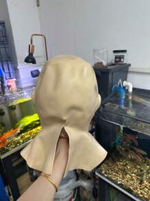 Masque en silicone nouveau visage de vieil homme capuche vieux grand-père accessoires faciaux en latex déguisement complet drôle