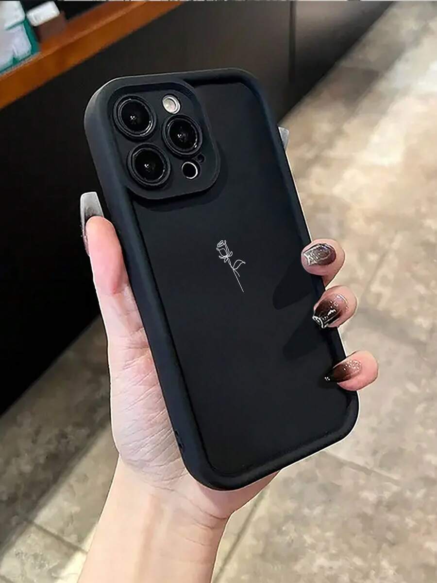 1 件简约线条艺术玫瑰图案 TPU 全身防震手机壳，兼容 Apple 17/17 Air/17 Pro/17 Pro Max、16、15、14、13、12、11 Pro Plus Max 以及 Galaxy A13 4G、S21 FE 5G、A15、A34、A12、A50、S21、A71、S24、S25 等。防震手机壳适合作为送给女朋友、男朋友或个人使用的生日礼物。