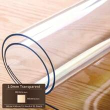 Clear Table Protector,1.0mm Thick Plastic Table Cover, PVC Clear Table Cover Protector, Table Protector For Dining Room Table, Vinyl Tablecloth Table Pad Mat For Kitchen, Dresser, Writing Desk