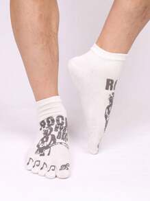 2/1 Paar Socken mit Totenkopf-Klauen Motiv, Gitarren-Jungen Knöchelsocken, Sommer Boden Gitter Zehenstrümpfe, geeignet für den täglichen Gebrauch, Partys, Dating und Bühnenauftritte