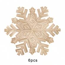 1pc/4pcs/6pcs/8pcs/200pcs Round Snowflake PVC Placemats, Heat-Resistant Non-Slip Decorative Placemats For Western Dining, Hotel, Restaurant, Party, Wedding, Holiday