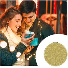 Gold Compact Mirror For Purse,Magnifying Travel Mirror With Glitter,Double-Sided Small Pocket Mirror,Portable 2 X 1x Magnification Folding Makeup Mirror,Cosmetic Mirror For Gift - Gold - View 5