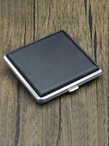 "1pc Portable Leather Cigarette Case For 20 Cigarettes - Slim 3-In-1 Creative Design For Easy Storage"