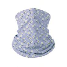 夏季颈部防晒绑腿，多功能徒步登山花卉数码印花莱卡弹力冰丝巴拉克拉法帽，适合户外骑行 - 彩色 - 查看 13