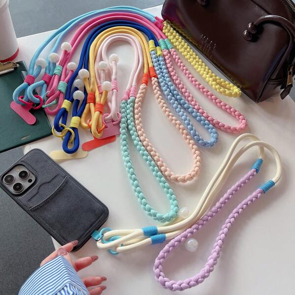 Corde de suspension de téléphone portable à dopamine, sangle de remplacement réglable en longueur avec double boucle, solide et durable, pour porter en travers du cou et éviter la perte