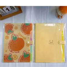 2 Packs Expanding File Folders With 5 Pockets 16 Labels, School Home Office Must Have, 4 Summer Fruits Patterns Optional