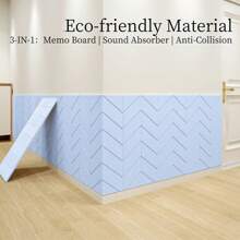 1pc Self-Adhesive Wear-Resistant Felt Wall Panel, Scandinavian Minimalist Home Wall Protector, Removable & Reusable Wall Decor For Room, Entrance, Bedroom, Workspace, Soundproofing