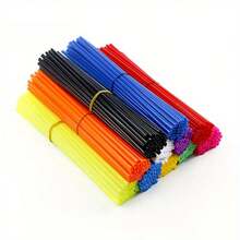 72pcs Universal 24cm/9.4" Motorcycle Wheel Spoke Skins Cover Kits, Rim Wrap For MX Dirt Bike, Off-Road Motorcycle, Multi Colors Available - Multicolor - View 4