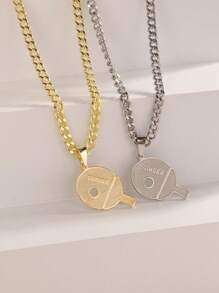1 Stück personalisierte Halskette in Sportball-Form mit Name, verschiedene Stile, Vatertag, Valentinstag, Geburtstag, Jahrestag, Freunde, Studentenabschluss, Weihnachten, hochwertige Familiengeschenke, geeignet für alle Jahreszeiten