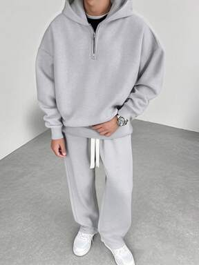 مجموعة بدلة رياضية كاجوال للرجال للخريف/الشتاء، مكونة من قطعتين، مريحة