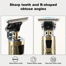 Professional Cordless Hair Clipper For Men - Retro T-Blade Trimmer, Metal Body With LCD Display, Precision Zero Gap Cutting, Rechargeable Haircutting Kit With 4 Guide Combs, USB Rechargeable - Ideal For Barber Shop And Home Use