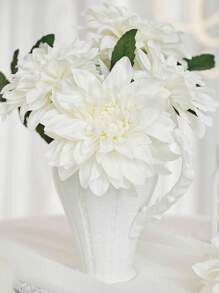 15PCS Artificial Flowers Silk Dahlia Fake Flowers DIY Wedding Bridal Bouquet Center Decoration Party Baby Shower Home Decoration