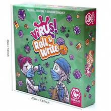 Nuevo juego de mesa "Un Nuevo Virus! Juego de escritura de dados", rueda los dados, los jugadores simulan investigación de virus, prevención y control y otros escenarios, tanto interesantes como estratégicos, adecuado para familia, amigos, fiestas de bar, Navidad, Halloween, Acción de Gracias, regalos de cumpleaños