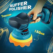 ONEVAN Lucidatrice per auto senza fili, kit lucidatrice e lucidatrice per auto, lucidatrice senza fili con 2 batterie, kit lucidatrice elettrica a velocità variabile, kit per lucidatura auto per dettagli/lucidatura/ceratura auto
