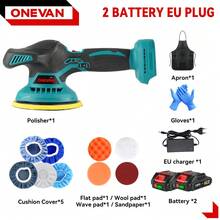 ONEVAN Lucidatrice per auto senza fili, kit lucidatrice e lucidatrice per auto, lucidatrice senza fili con 2 batterie, kit lucidatrice elettrica a velocità variabile, kit per lucidatura auto per dettagli/lucidatura/ceratura auto