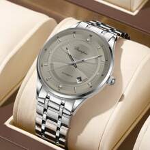 Classic Men's Automatic Mechanical Watch, Luminous Stainless Steel Casual Watch, Automatic Winding Luxury Men's Watch, Ideal Men's Gift Choicemen Watches High Quality