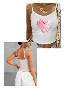 Regalos personalizados de deportes, Camiseta de mujer personalizada, Agrega imágenes/selfies/patrones/fotos familiares/amigos/logotipos, etc. Adecuado para el verano en blanco - Blanco - Ver 2