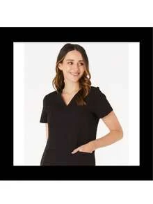 Women's Surgical Pajamas Hospital Set Scrub Private Comfortable Uniform - 黑色 - 查看 1