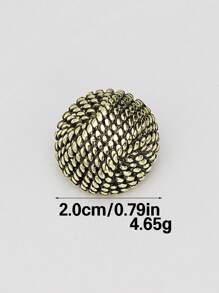 8 peças/pacote Botões Redondos de Superfície de Metal Vintage, Adequado para Uniforme Escolar, Decoração de Roupa Especial, Camisa, Suéter, Terno, Casaco, Acessórios de Costura de Metal, Roupas DIY Artesanais