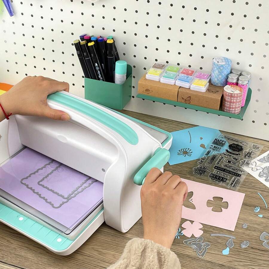 Manual Die Cutting Embossing Machine 9" Opening For Art Craft Scrapbooking - Multicolor - View 1