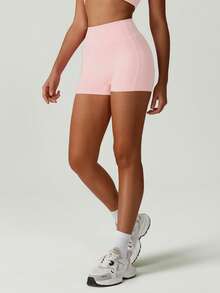 GOSOUER Women No Front Seam Hip Lifting Breathable Cycling Gym Sports Short