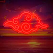 Insegna al neon a forma di nuvola rossa, decorazione da parete in stile anime, adatta per camera da letto, sala giochi e spazi maschili - a controllo interruttore, senza batterie, alimentata tramite USB, regalo perfetto per fan di anime