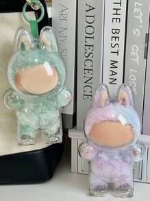 1PC Acrylic Standing Display Case For Labubu 2025 - Dustproof Protective Cover For The Monsters Doll Collectibles, Clear Pendant Holder, Excludes Dolls - Single Pack