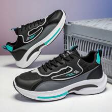 Men's Sports Shoes, Men's Tennis Shoes, Men's Platform Athletic Sneakers, Lace Up Fashion Increased Sole Sneakers