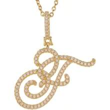 Gold Plated Initial Necklaces For Women Letter Pendant Necklaces Cubic Zirconia Stainless Steel Chain Iced Out Letter Necklace Birthday Gifts