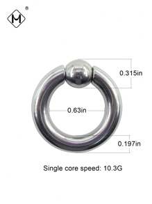 MEISILL 1pc Heavy Duty Thick Stainless Steel Nose Spring Hoop Cartilage Circular Ring, Unisex Everyday Wear