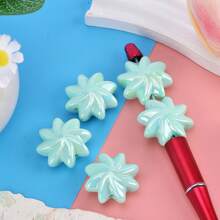 5 piezas de cuentas acrílicas multicolor de 29mm, con forma de flor espiral, para manualidades DIY de joyería, pulsera