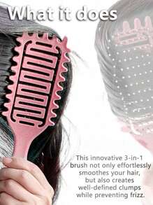 Curl Defining Brush, 2025 Curly Hair Brush, Vented Hair Brush For Detangling, Shaping And Defining Curls For Women And Men Less Pulling