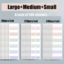 3pcs/420labels Vintage Style Index Tabs, Colorful Fluorescent Sticker Labels, Strong Adhesive Bookmarks, Suitable For Office, School Supplies, Stationery Organization, Teachers, Home, Back To School/Graduation/Birthday Gifts