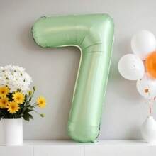 32inch Retro Olive Green Number Balloons|Foil Metallic Birthday Party Decorations| Individually Packaged Collapsible Number Balloons Photo Props|For Birthday, Anniversary, Holiday Decor