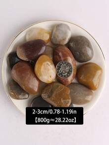 1pcs100/300/500/800g White Pebbles Potted Plants Succulent Green Plants Filled With Stones Courtyard Balcony Paving White Stones Christmas Tree Underground Snowflakes Stones